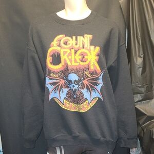 VINTAGE COUNT ORLOK Black Graphic Men Sweater OZZY NOSFERATU DESIGN